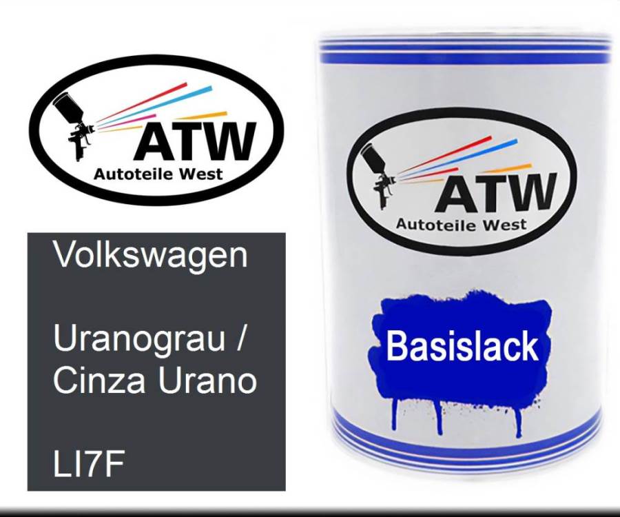 Volkswagen, Uranograu / Cinza Urano, LI7F: 500ml Lackdose, von ATW Autoteile West.